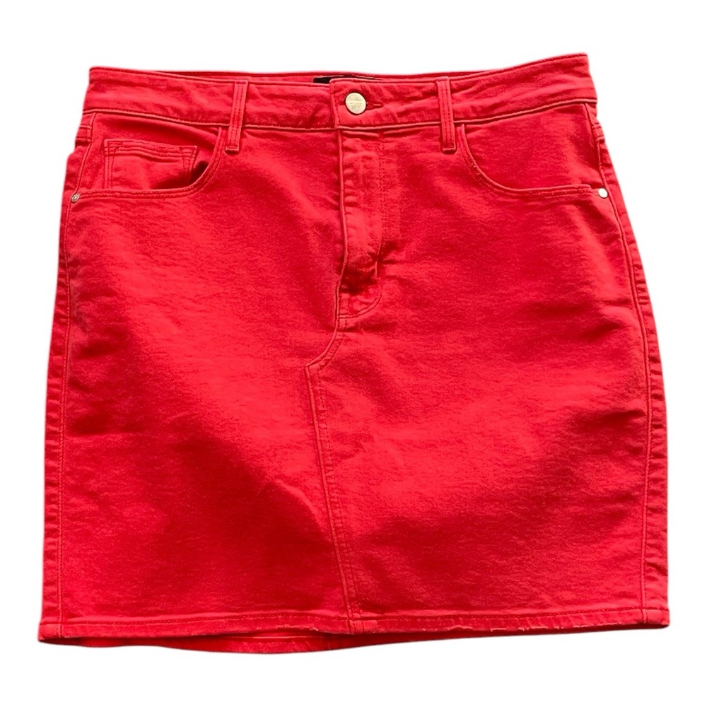 #058, Sanctuary red denim mini skirt, size 29